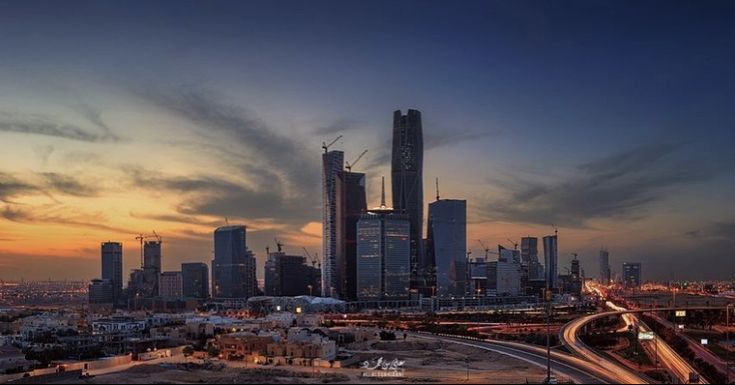 Riyadh skyline at dusk